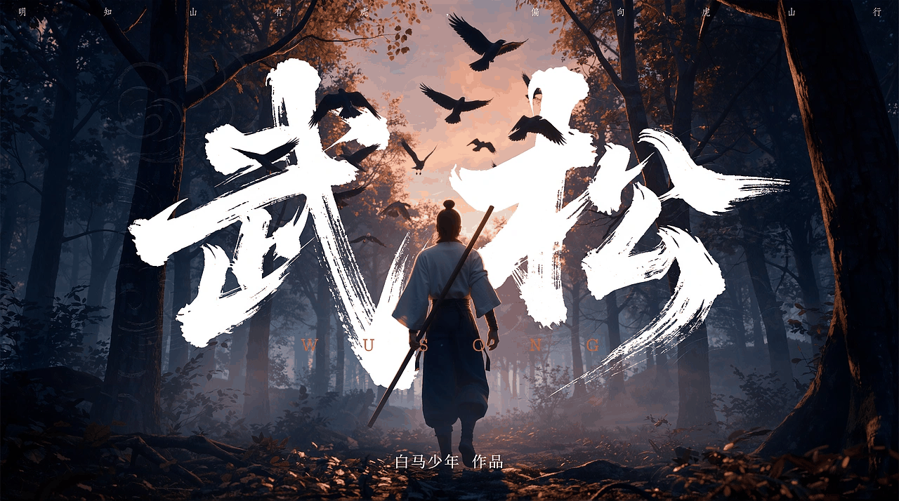《武松》是一部是我结合经典文学符号与现代社会焦虑而创作的AIGC动画短片。