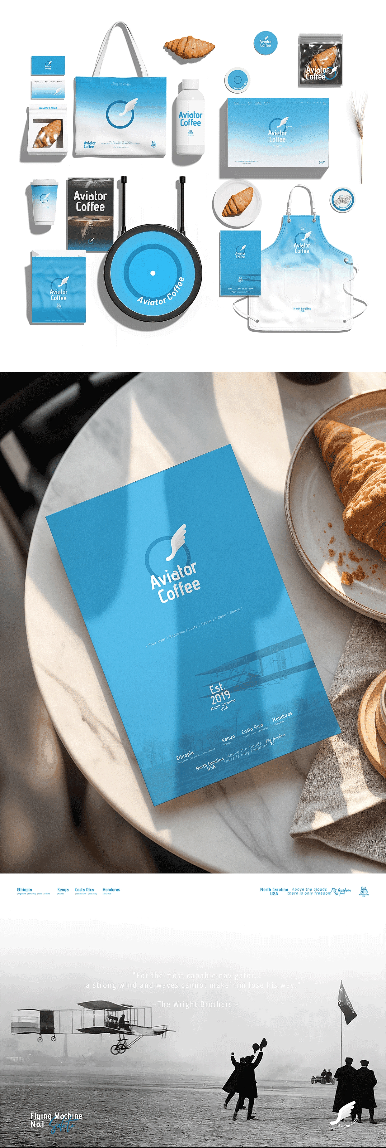 Aviator coffe _ 品牌设计 _ 北卡罗来纳 美国