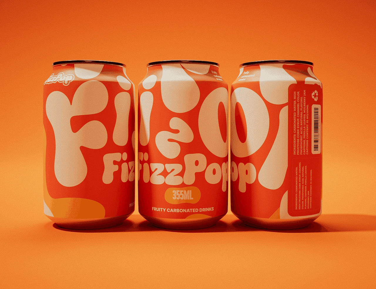 Drink-FizzPop 碳酸饮料_罐装饮料易拉罐包装设计
