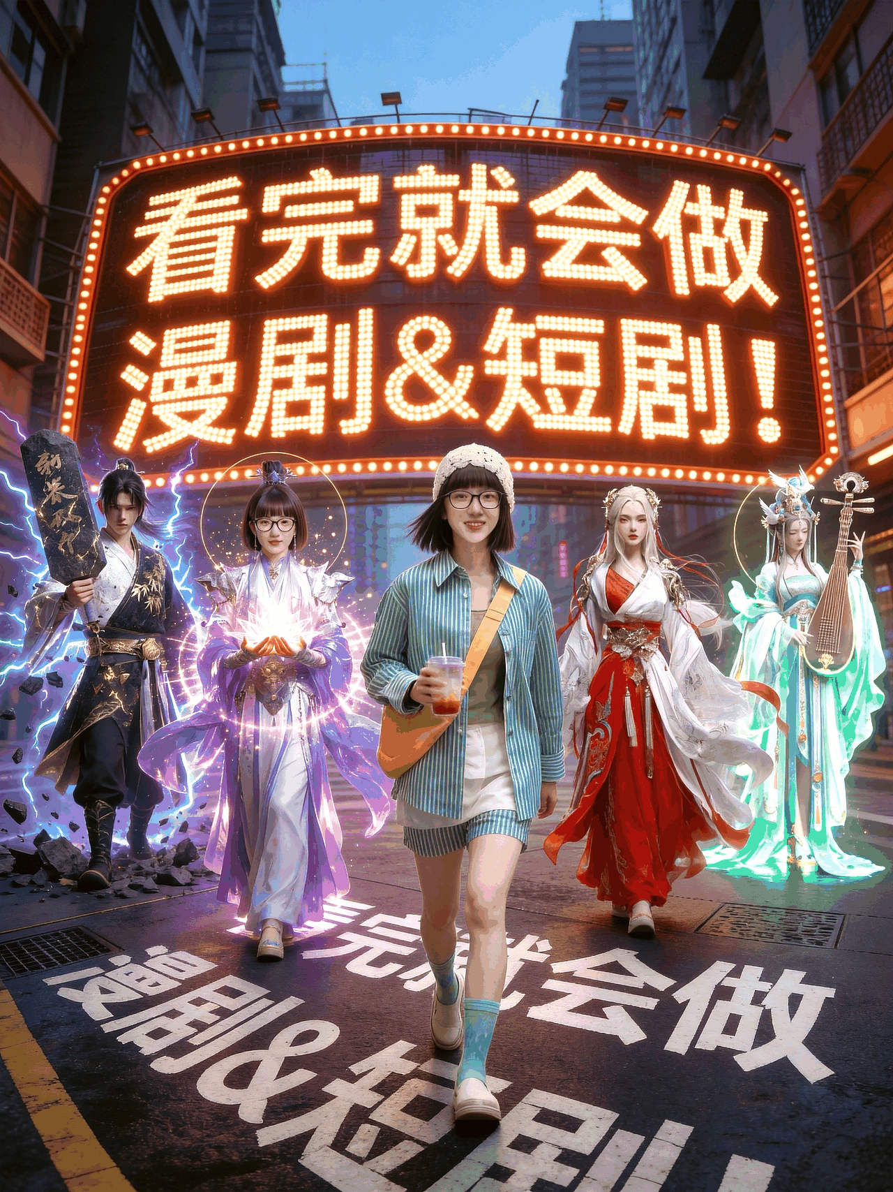 无需提示词🤩九宫格分镜直出AI漫短剧片段
