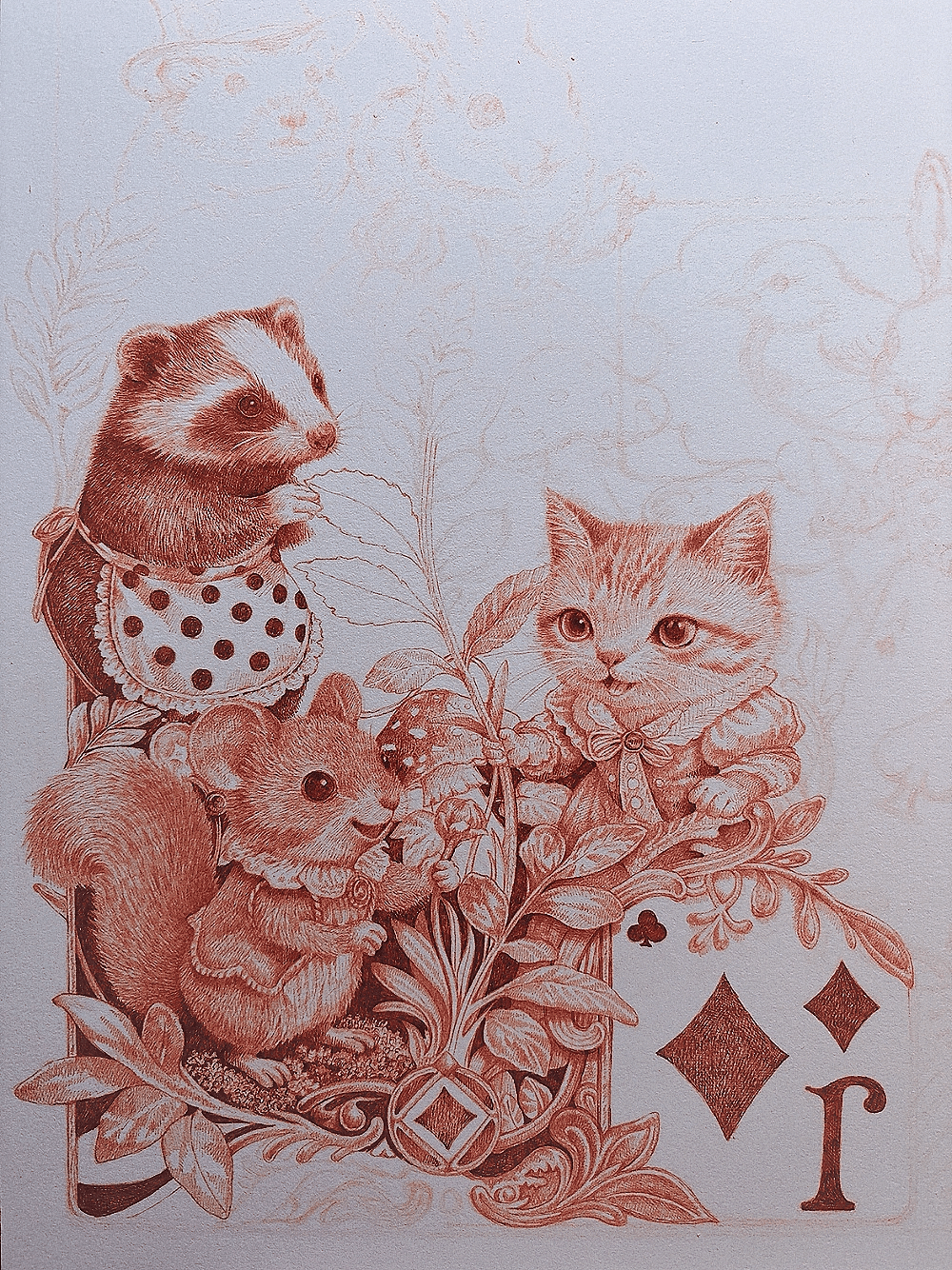 治愈系插画｜我小时候梦里的爱丽丝仙境